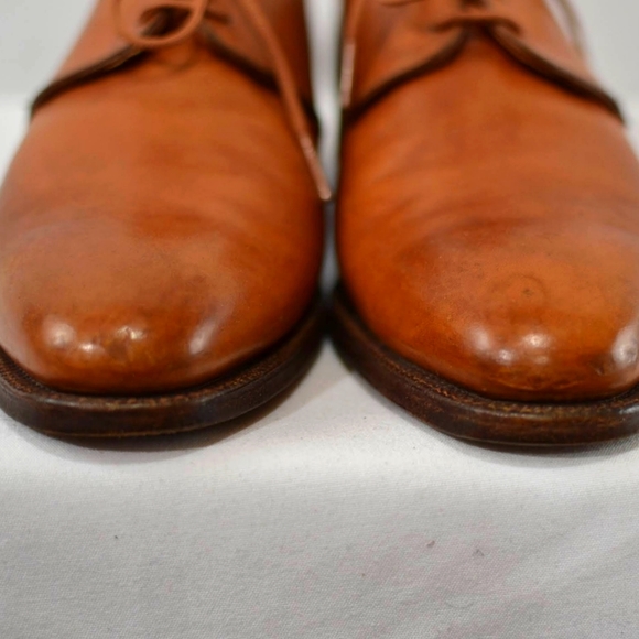 POLO RALPH LAUREN Benchmade in England by Crockett & Jones Light Brown Derby 8 D - Picture 3 of 12